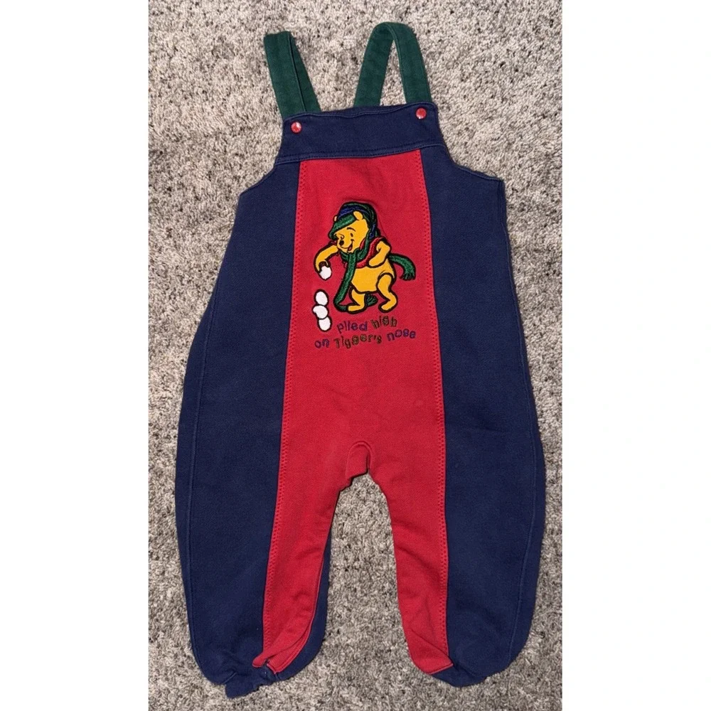Winnie The Pooh Tigger Vintage Navy, Red & Green Jumper Disney 24 Month Snowball